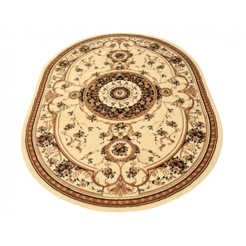 Ovaler Teppich 140x190 cm LUCHO - creme