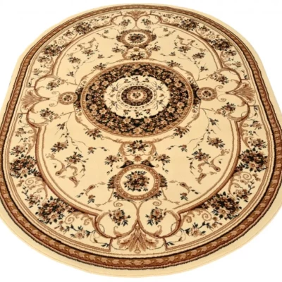 Ovaler Teppich 60x100 cm LUCHO - creme