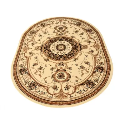 Ovaler Teppich 60x100 cm LUCHO - creme