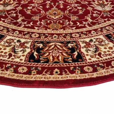 Gemusterter Teppich 70x140 cm LUCHO oval - rot