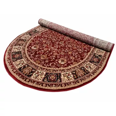 Gemusterter Teppich 60x100 cm LUCHO oval - rot