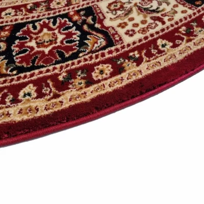 Gemusterter Teppich 60x100 cm LUCHO oval - rot