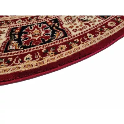 Gemusterter Teppich 60x100 cm LUCHO oval - rot
