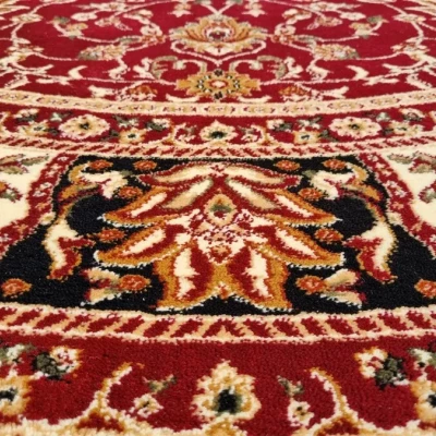 Gemusterter Teppich 60x100 cm LUCHO oval - rot