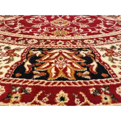 Gemusterter Teppich 60x100 cm LUCHO oval - rot