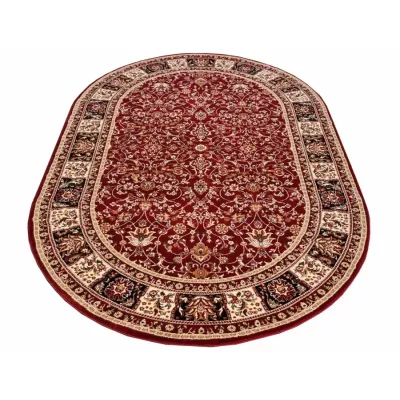 Gemusterter Teppich 60x100 cm LUCHO oval - rot
