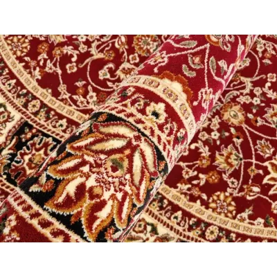 Gemusterter Teppich 60x100 cm LUCHO oval - rot