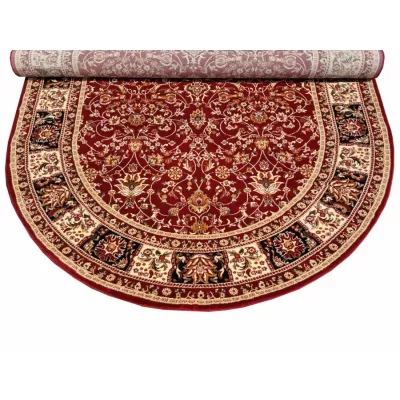 Gemusterter Teppich 60x100 cm LUCHO oval - rot