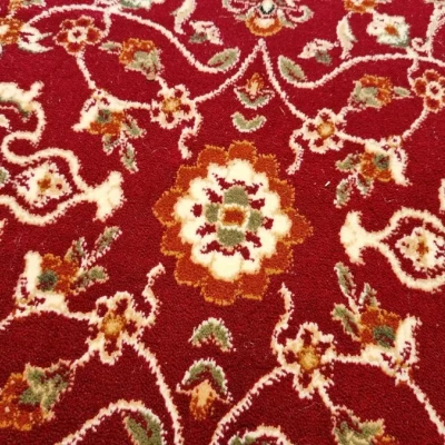 Gemusterter Teppich 60x100 cm LUCHO oval - rot