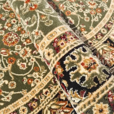 Gemusterter Teppich 200x300 cm LUCHO oval - grün