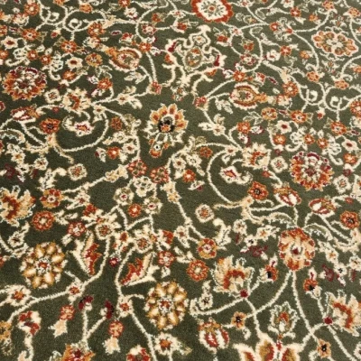 Gemusterter Teppich 160x220 cm LUCHO oval - grün