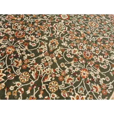 Gemusterter Teppich 140x190 cm LUCHO oval - grün