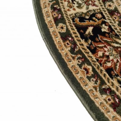 Gemusterter Teppich 70x140 cm LUCHO oval - grün