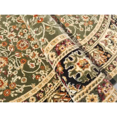 Gemusterter Teppich 60x100 cm LUCHO oval - grün