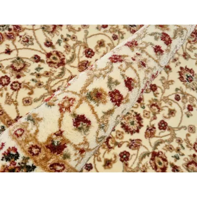 Gemusterter Teppich 140x190 cm LUCHO oval - creme