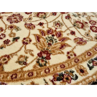 Gemusterter Teppich 70x140 cm LUCHO oval - Creme