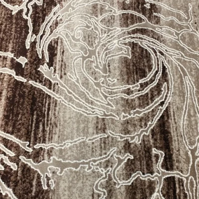 Moderner Stückteppich 150x300 cm DEMIAN - beige / braun