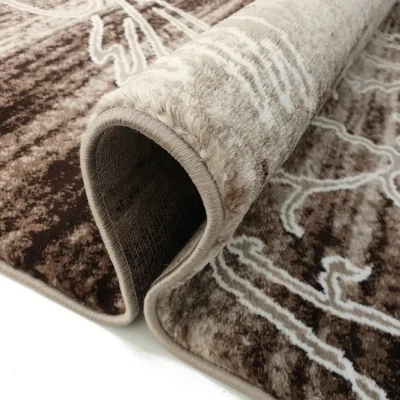 Moderner Stückteppich 150x300 cm DEMIAN - beige / braun
