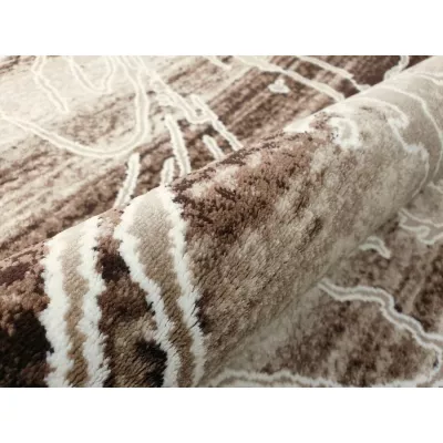Moderner Stückteppich 150x300 cm DEMIAN - beige / braun