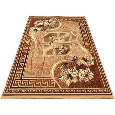 Gemusterter Teppich 50x90 cm LUKEN - beige / braun
