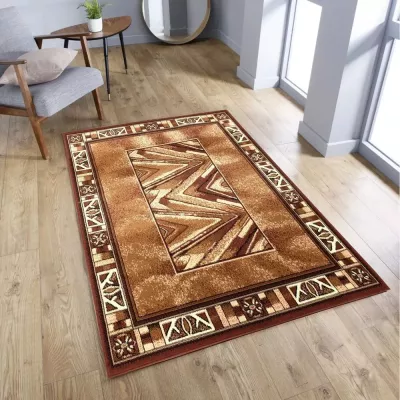 Gemusterter Stückteppich 50x90 cm LUKEN - braun