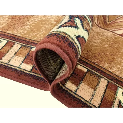 Gemusterter Stückteppich 50x90 cm LUKEN - braun