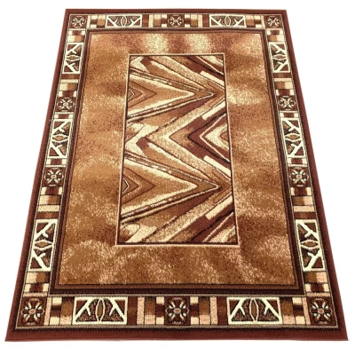 Gemusterter Stückteppich 50x90 cm LUKEN - braun