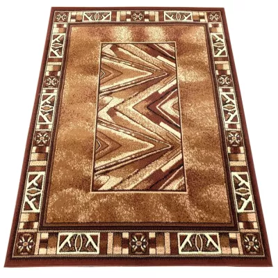 Gemusterter Stückteppich 50x90 cm LUKEN - braun