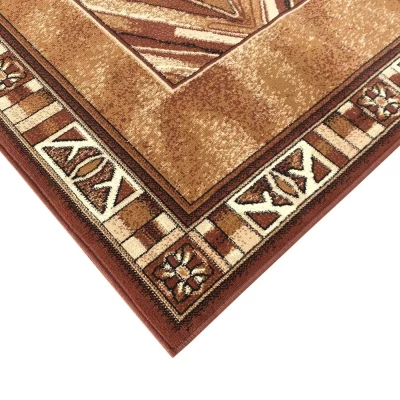 Gemusterter Stückteppich 50x90 cm LUKEN - braun