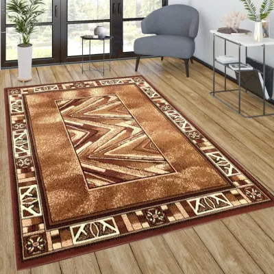 Gemusterter Stückteppich 50x90 cm LUKEN - braun