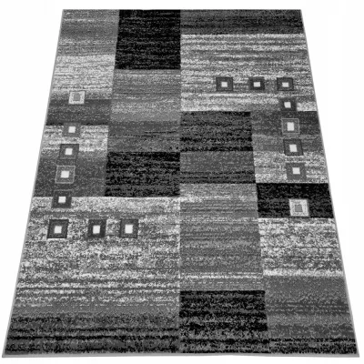 Geometrischer Teppich 50x90 cm LUKEN - grau