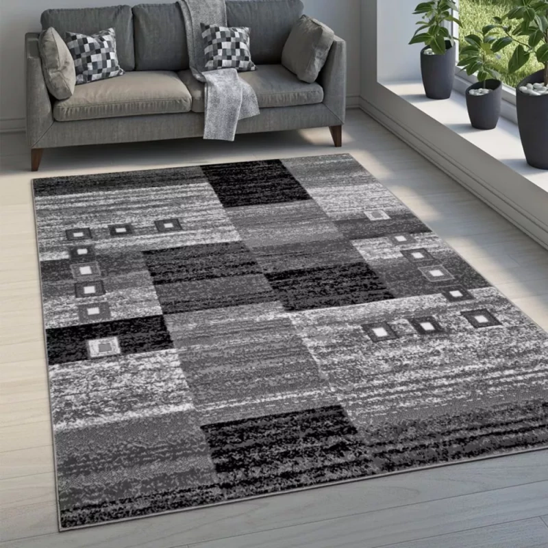 Geometrischer Teppich 50x90 cm LUKEN - grau