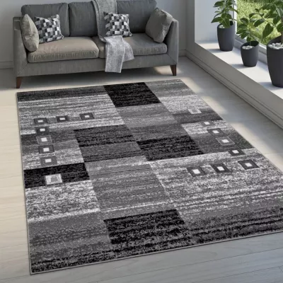Geometrischer Teppich 50x90 cm LUKEN - grau