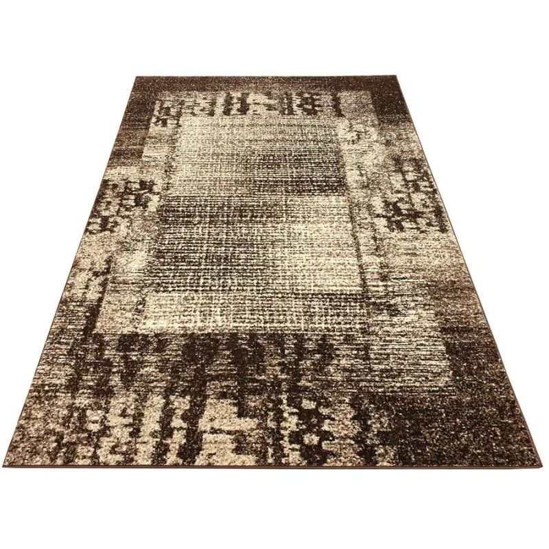 Abstrakter Stückteppich 150x300 cm DEMIAN - braun