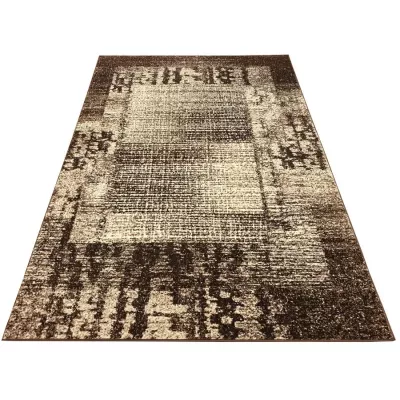 Abstrakter Stückteppich 150x300 cm DEMIAN - braun