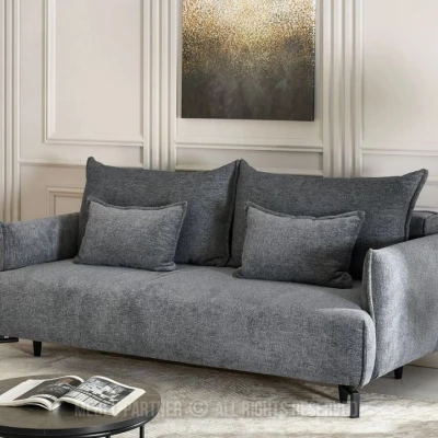 Zweisitzer-Schlafsofa ESCODIO - grau
