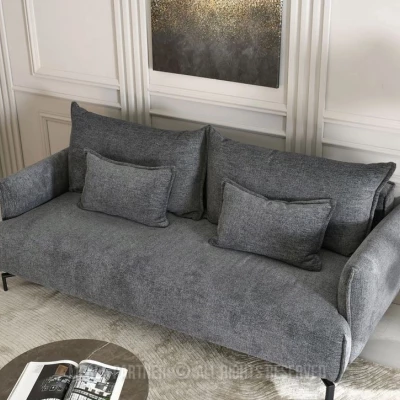 Zweisitzer-Schlafsofa ESCODIO - grau