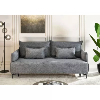 Zweisitzer-Schlafsofa ESCODIO - grau