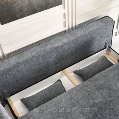 Zweisitzer-Schlafsofa ESCODIO - grau