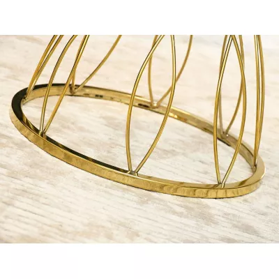 Designer Couchtisch ELIMAR 01 - schwarzer Marmor / Gold