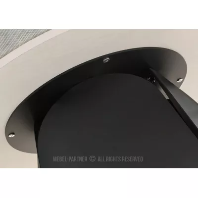 Designer-Esstisch DAVIS – weißer Marmor / schwarz