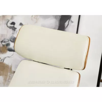 Bürostuhl BLANDINA – Walnuss/Creme/Chrom