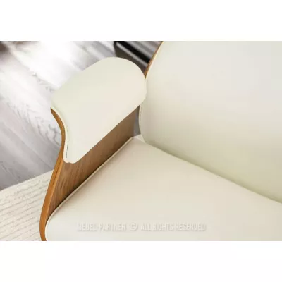 Bürostuhl BLANDINA – Walnuss/Creme/Chrom