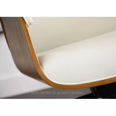 Bürostuhl BLANDINA – Walnuss/Creme/Chrom