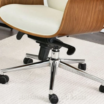 Bürostuhl BLANDINA – Walnuss/Creme/Chrom
