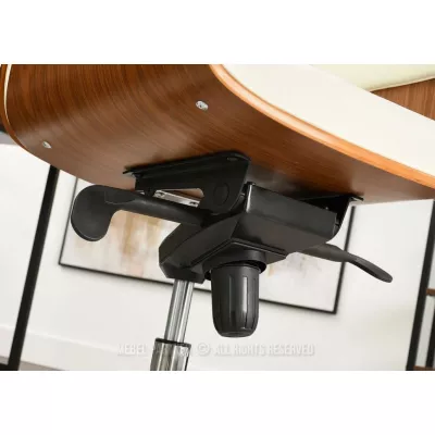 Bürostuhl BLANDINA – Walnuss/Creme/Chrom