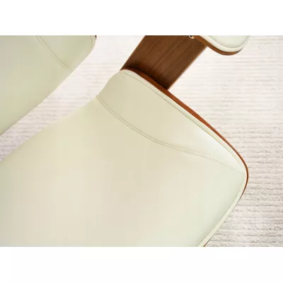 EVALISA Bürostuhl - Walnuss / Creme / Chrom