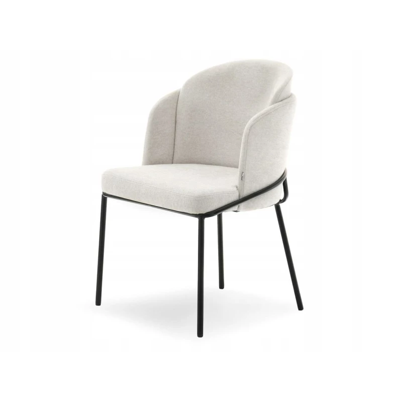 Designer Esszimmerstuhl JAZMIN - creme / schwarz
