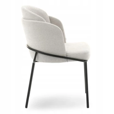 Designer Esszimmerstuhl JAZMIN - creme / schwarz
