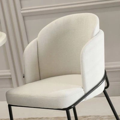 Designer Esszimmerstuhl JAZMIN - creme / schwarz